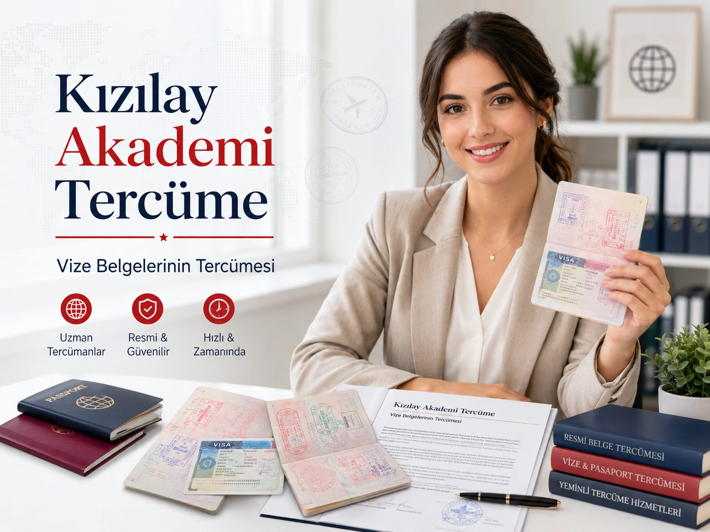 Vize başvuru belgelerinin tercümesi Kızılay Akademi Tercüme